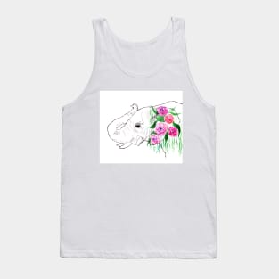 Elephant with Flowers Tank Top